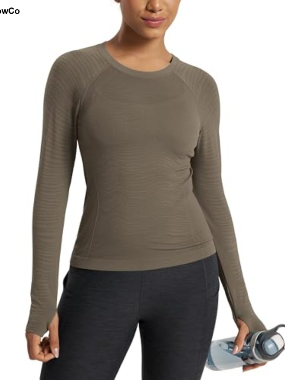 Seamless Performance Long Sleeve Slim Fit Running Workout Top